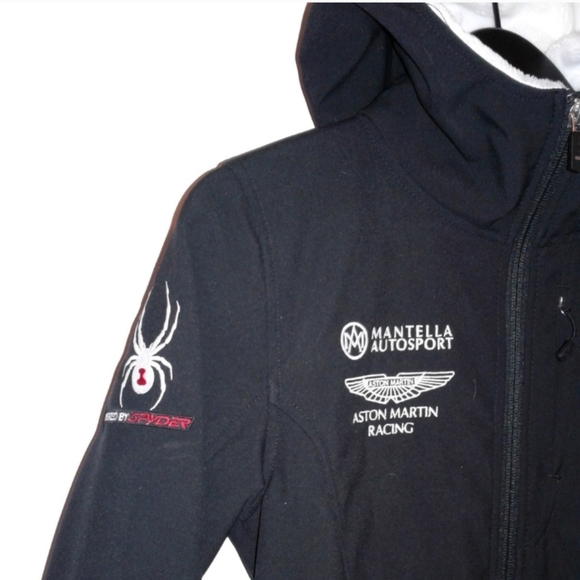 Aston Martin Racing Spyder hooded Jacket womens sz S Embroidered supreme ski - Picture 7 of 11